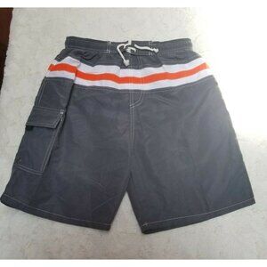 New Torque Men's Mesh Shorts  Colorblock Drawstring Waist Size 16/18 Gray